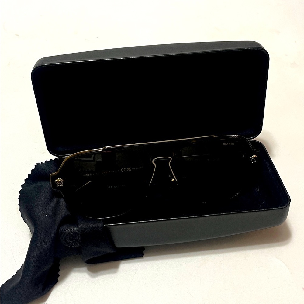 Versace Tortoise Shell Aviator Brown Gold Sunglasses